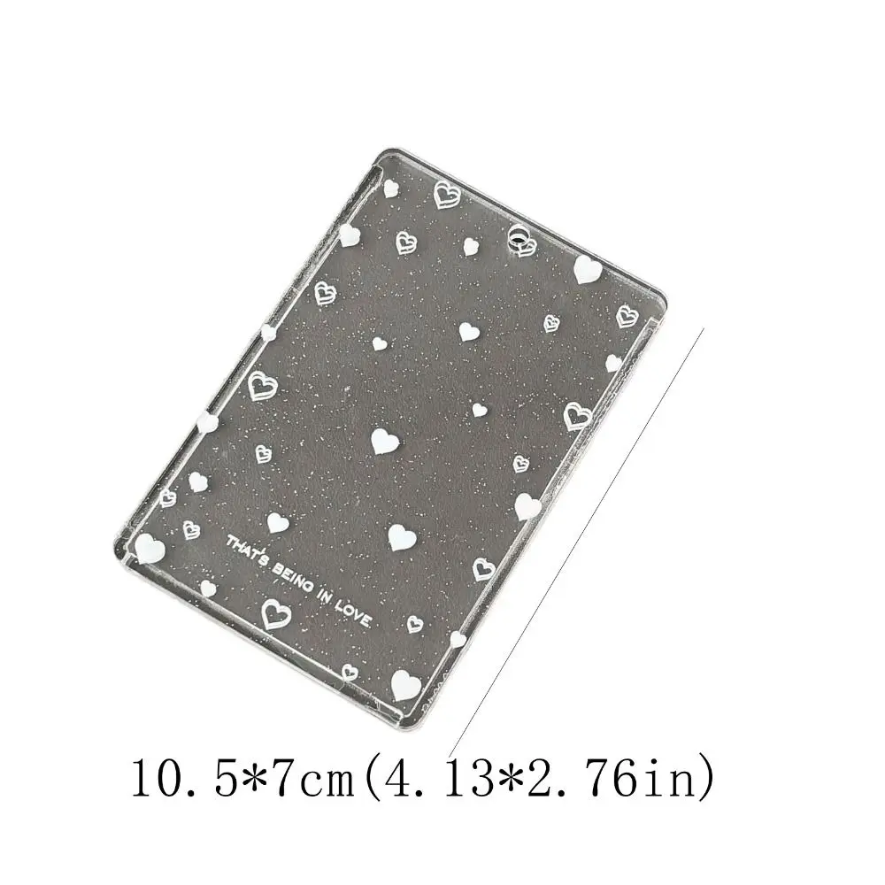 Прозрачный акриловый держатель для фотокарточек с брелком, милый чехол для фотокарточек, простой альбом для фотографий, дисплей для карт идола, студент