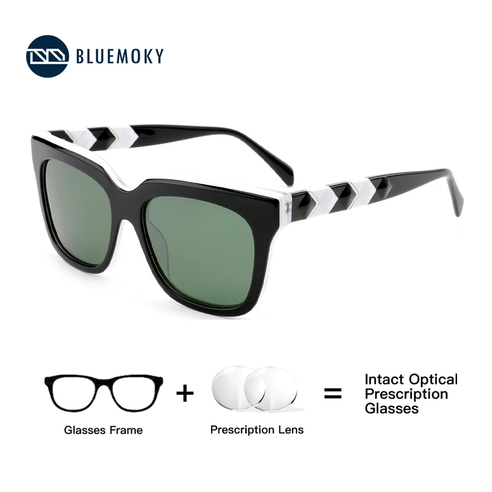 

BLUEMOKY Butterfly Polarized Prescription Sunglasses For Women Vintage Uv400 Protection Progressive Corrective Sun Glasses