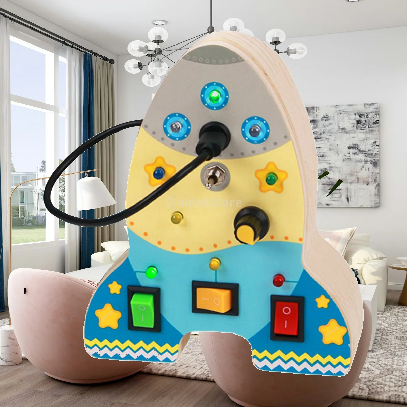 Switch Busy Board Montessori Toy Wooden Kids Toy for Preschool Learning Kids