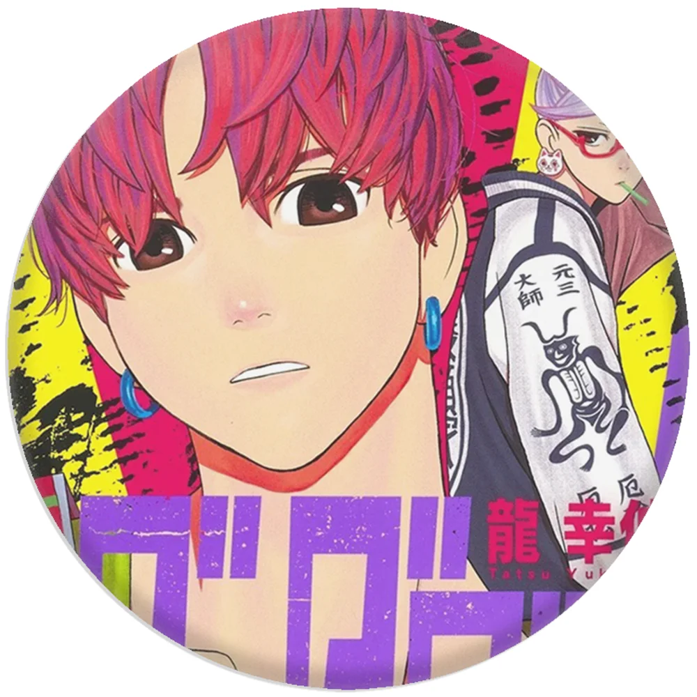 58 มม.อะนิเมะ DAN DA DAN Ayase Momo Takakura Ken Enjōji Jin Seiko คอสเพลย์เครื่องแต่งกาย Badge Pin SPTE Tinplate เข็มกลัด Prop Xmas ของขวัญ