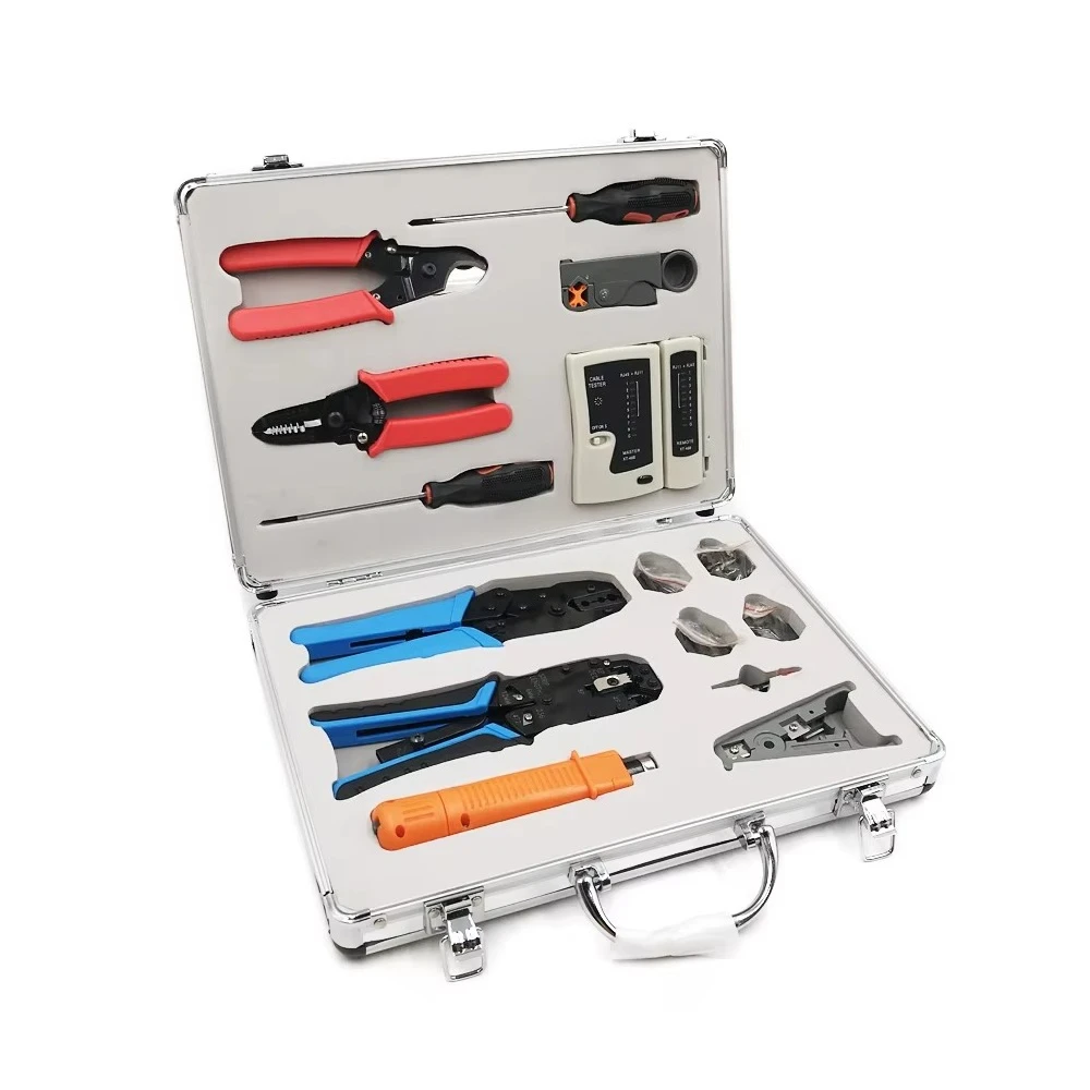 Crimping Plier Tool Set HT-K4015 Network Tool Kit & Cable Tester on