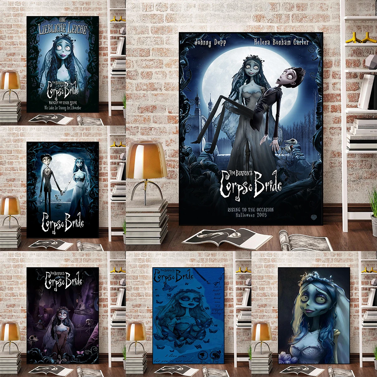 C-Corpse Bride Cartoon Poster Home Room Decor Livingroom Bedroom Aesthetic Art Wall Painting