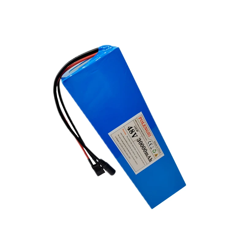 48V battery 30Ah 13S3P T+DC 18650 lithium-ion battery pack, suitable for 54.6V electric bicycles and scooters with BMS charger