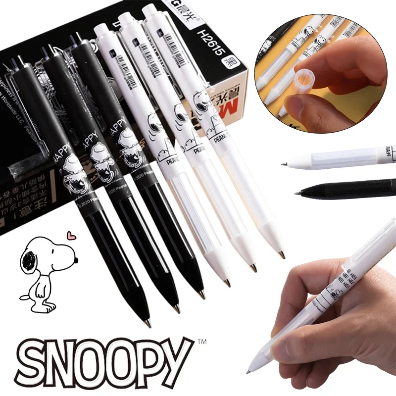 

Kawaii Snoopy Gel Pen 0.5mm Black Cartoon Press Ballpoint Pen for Students Cute School Supplies Stationery Office Accessories