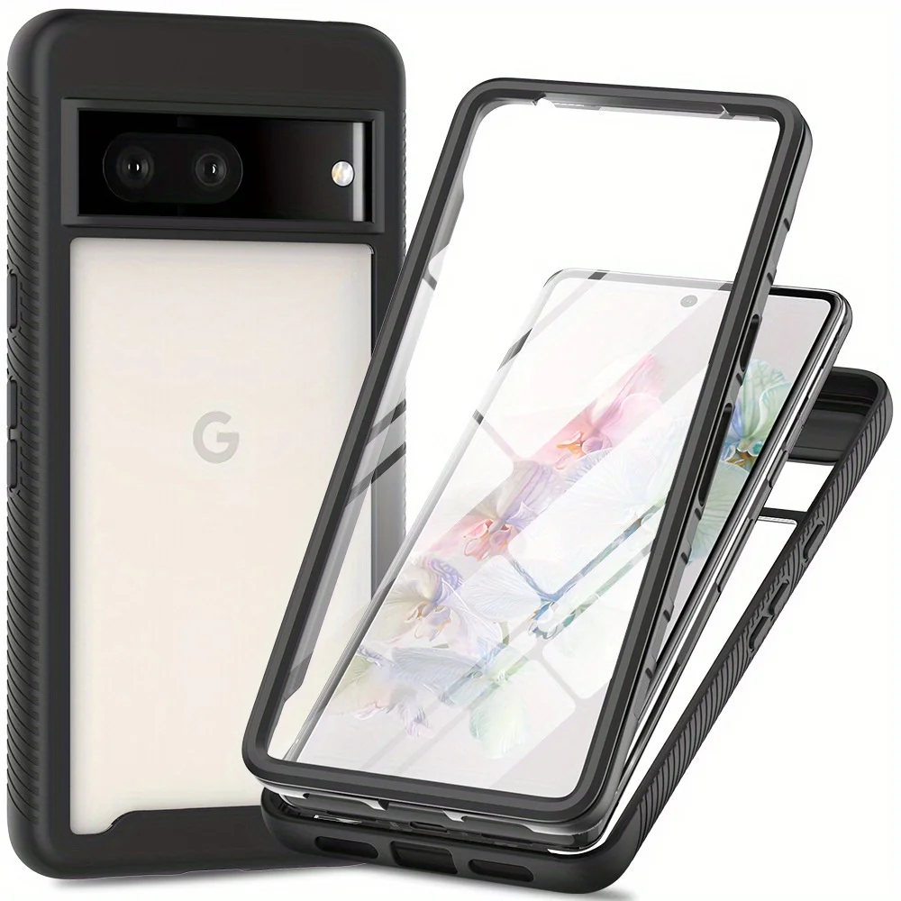 For Google Pixel 8 Pro/Pixel 8/Pixel 7 Pro/Pixel 7/Pixel 6A Shockproof phone case protective sleeve Built in Screen Protector