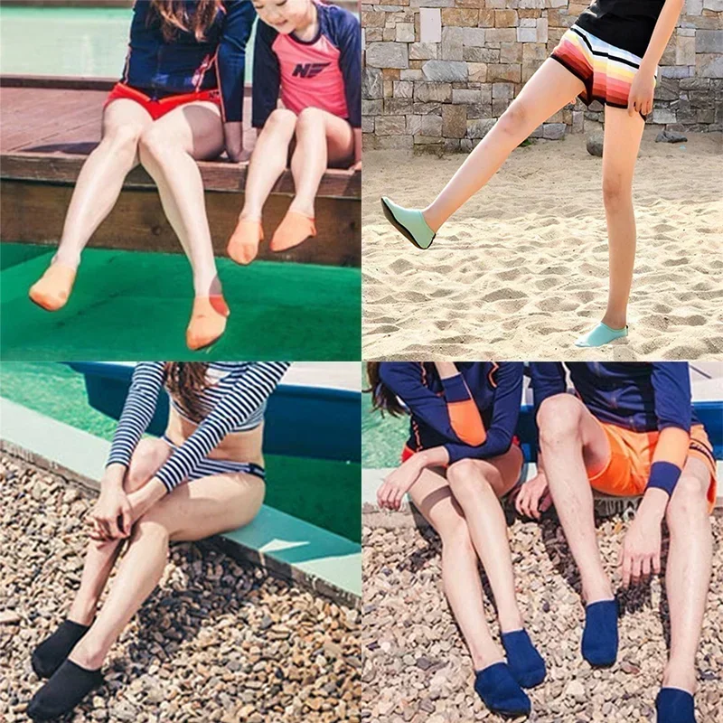 Non-Slip sepatu air Unisex berenang kaus kaki selam musim panas Aqua pantai Sandal sepatu datar pantai Sneaker kaus kaki Sandal untuk pria wanita