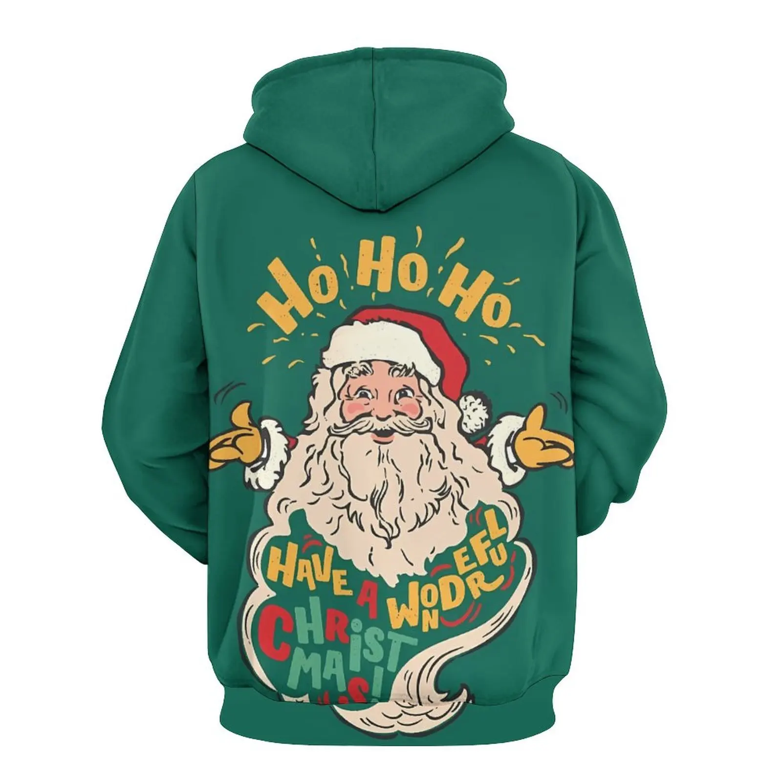 Men's Santa Hoodie 3d Printed Santa Claus Pattern Oversized Sweatshirt Autumn And Winter Kids Fashion Street Sweatshirt Tops