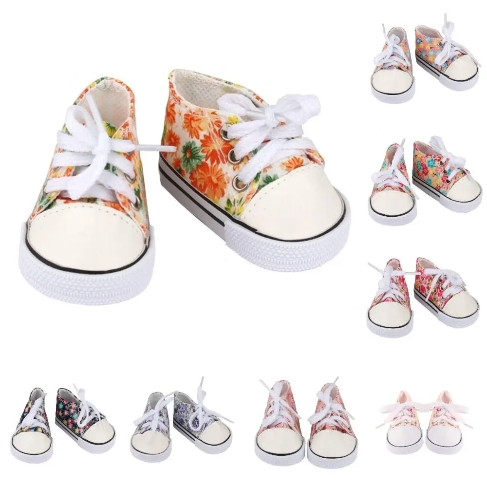 

1 Pair Sneakers Shoes Lace-up Doll Canvas Shoes 7.5cm Mini BJD Doll Shoes Colorful Kawaii Doll Sneakers Blythe Doll Toy