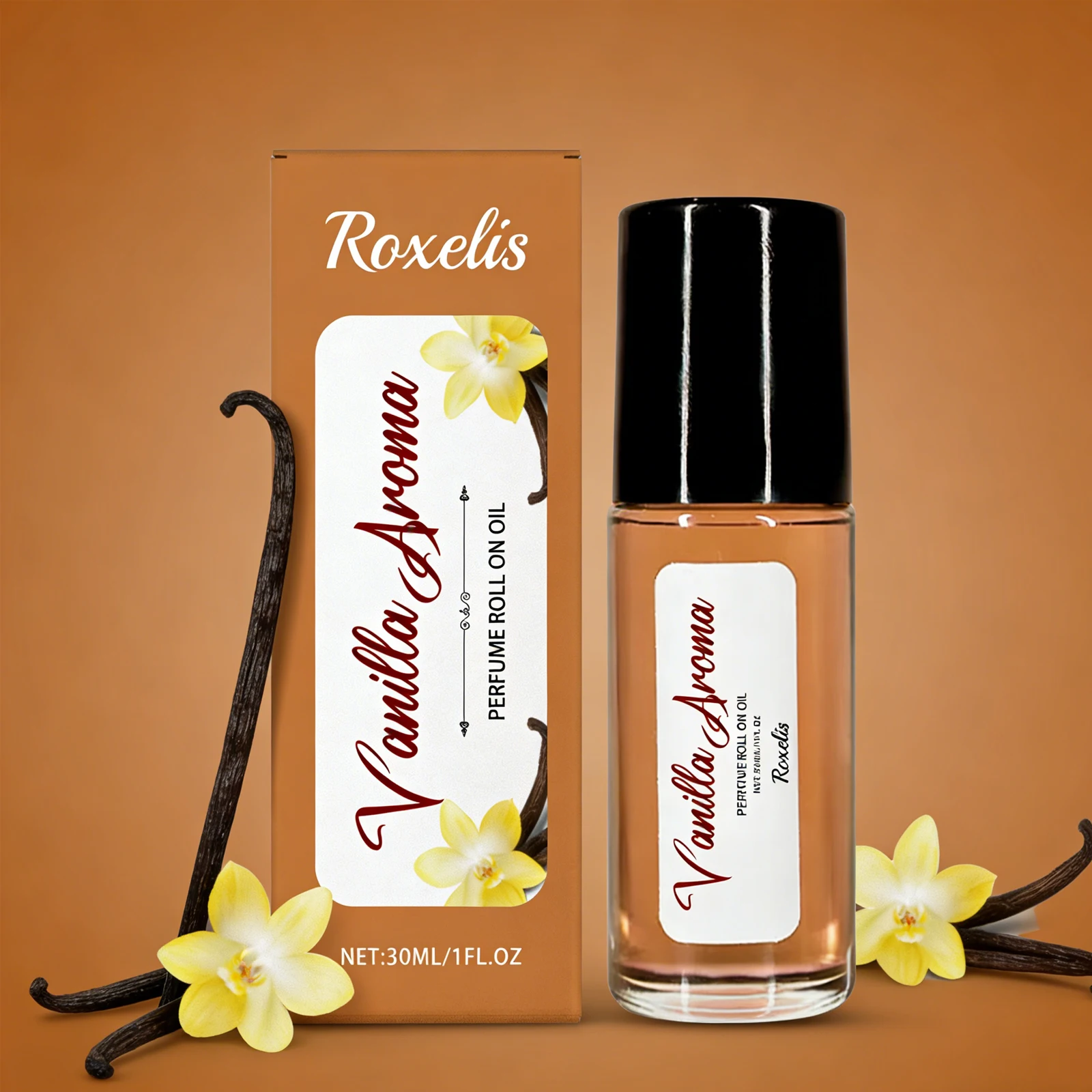 

Roxelis 30ml Vanilla Pheromone Perfume Roller Ball Long Lasting Elegant Fragrance Romantic Dating Flirting Charming Lady Perfume