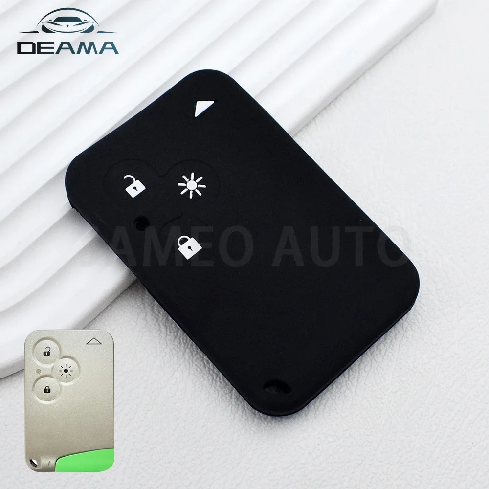 Silicone Smart Card Remote Car Key Shell Case For Renault Clio Logan Megane 2 3 Scenic Laguna Espace