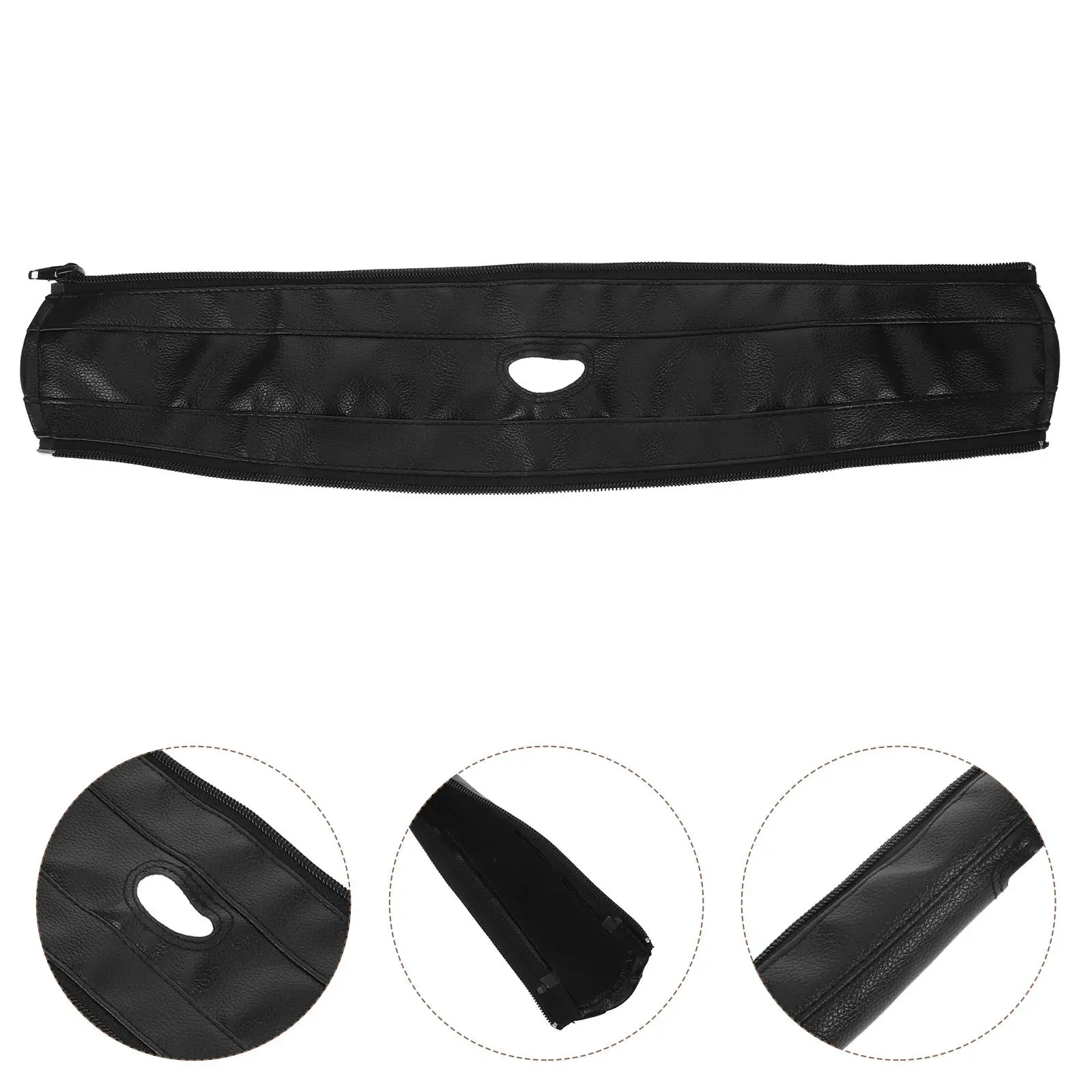 

Universal Stroller Handlebar Cover Black PU Handle Grip Replacement Zipper Protective Armrest Sleeve Baby Stroller