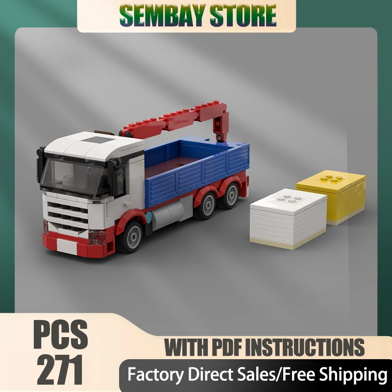 

Urban Truck Model Moc Building Bricks Modular LKW City Truck Model Technology Blocks Christmas DIY Toy Construction Gifts