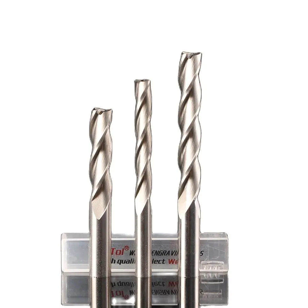 

Weitol 1pcs N 8/10/12mm three flutes end mill cnc router bit Tugster Steel Wood Milling Cutter