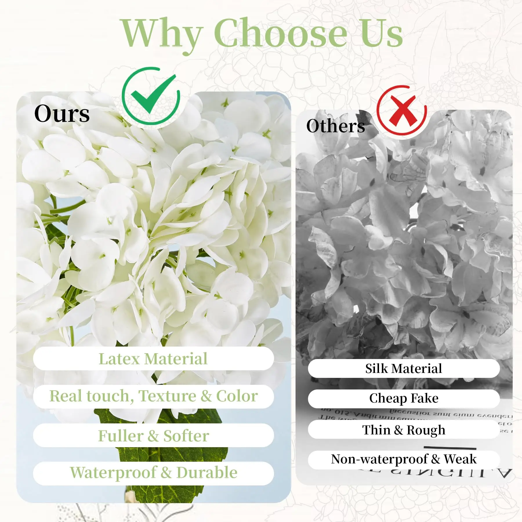 8-96PCS Artificial Hydrangea Bulk 21inch Real Touch Hydrangea Artificial Flowers for Wedding Party Living Room Table Decoration