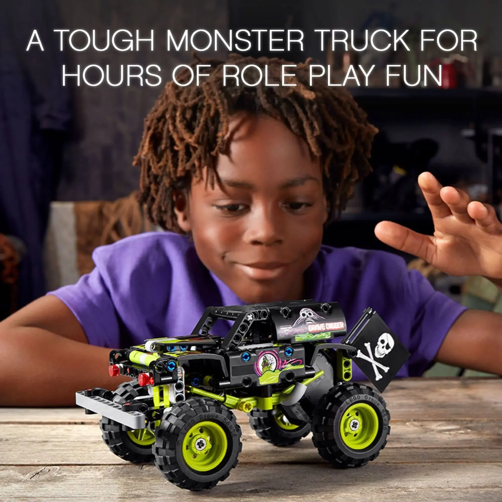 LEGO Technic Monster Jam Grave Digger 42118 Set Truck Toy to Off-Road Buggy Pull-Back Motor Vehicle Playset (212 Pieces)