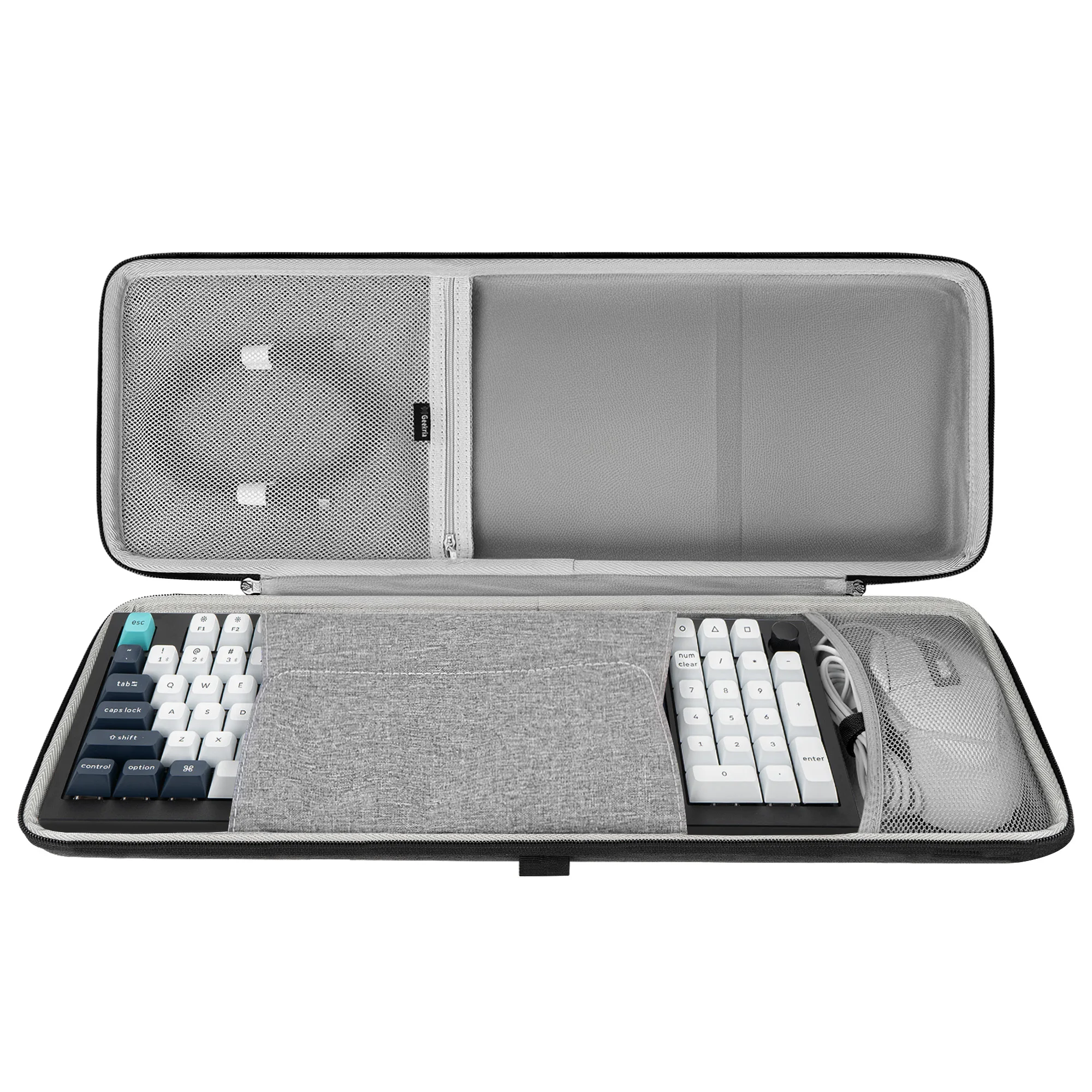 

Geekria 90%-96% Keyboard and Mouse Case, Hard Shell Travel Carrying Bag for 100 Keys Computer Mechanical Keyboard and Mouse