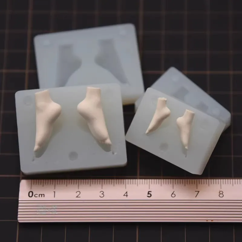 Arcilla de cerámica, pies de muñeca grandes y pequeños, moldes de silicona para mano, arcilla de cerámica, herramientas de bricolaje de sujeción resurables