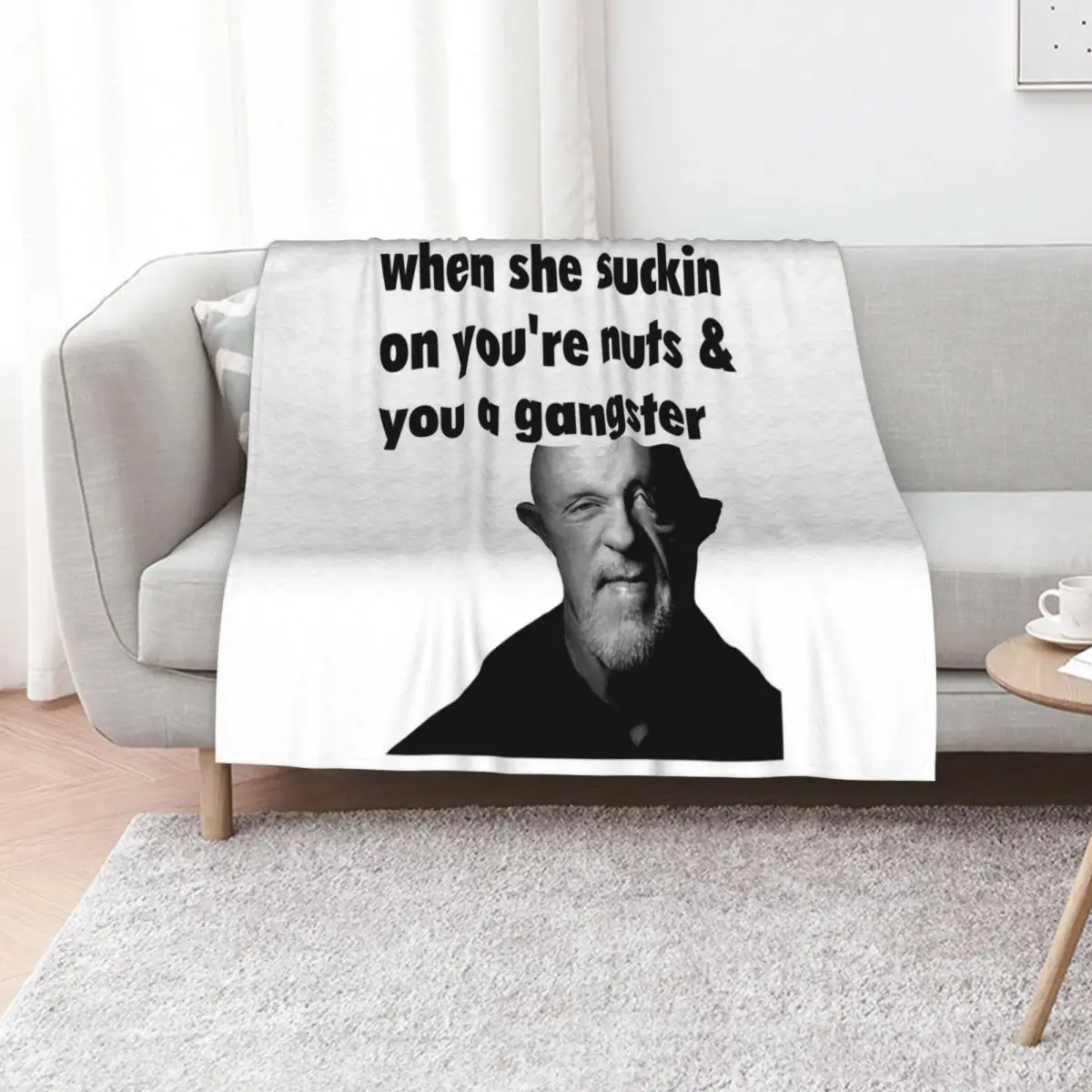 

When She Suckin On You're Nuts And You A Gangster Throw Blanket Sofa Throw Luxury Brand Extra Large Throw Quilt Blankets