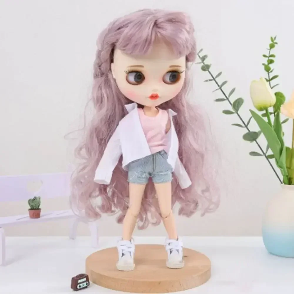 لباس غير رسمي لطيف سترة داخلية موضة اليدوية دمية قمم تي شيرت DIY بها بنفسك اكسسوارات الاطفال اللعب دمى الملابس لدمى ob24 ob22