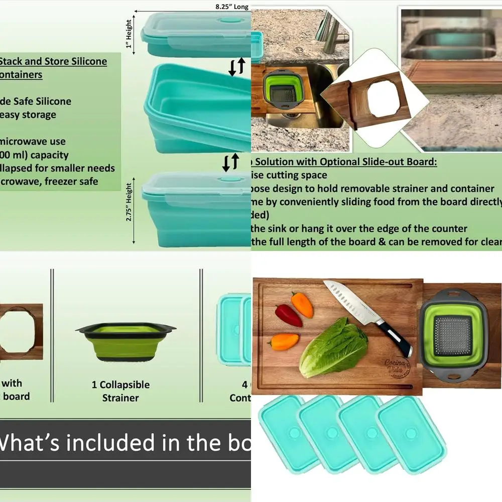 

Складная разделочная доска-контейнер с ситечком — универсальный органайзер для кухонной мойки