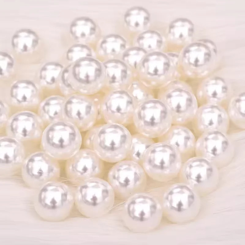 Hohe Qualität, 2 mm, 3 mm, 4 mm, 5 mm, 6 mm, 8 mm, 10 mm, 12 mm, 16 mm, 18 mm, runde weiße Perlen, kein Loch, lose Kleidungsperlen für Kleiddekoration – Detail 9