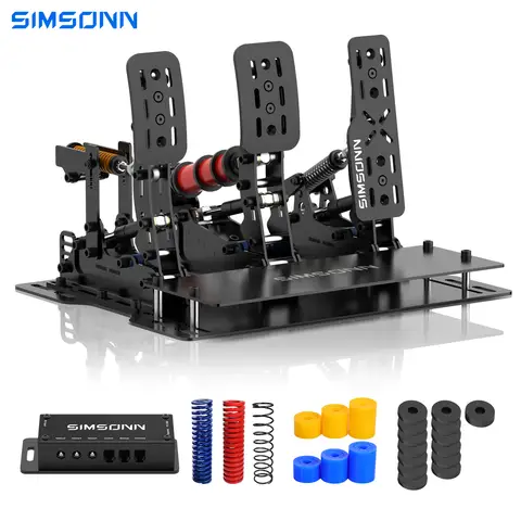 SIMSONN Plus X Sim Racing Simulator Pedal PC Simracing Pedals Support VAM VAM RPO Vibration Motor Driving Game Accessories