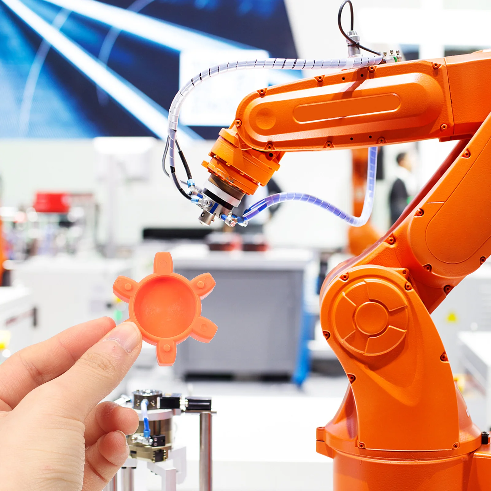 

Flexible Rubber Spider Insert Plum Coupling Pad Durable Jaw Spider Shaft Coupler Elastic Vibration Absorption Plum Jaw Coupling