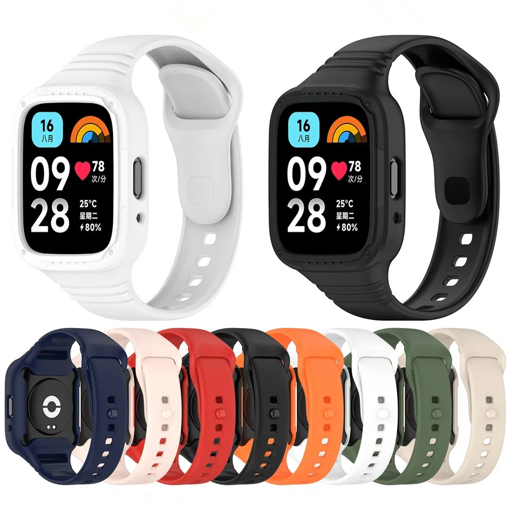 For Redmi Watch3 active watch 3 lite Watch3 Youth Edition Strap Watchband One-piece Wrist Premium TPU Color Watch band
