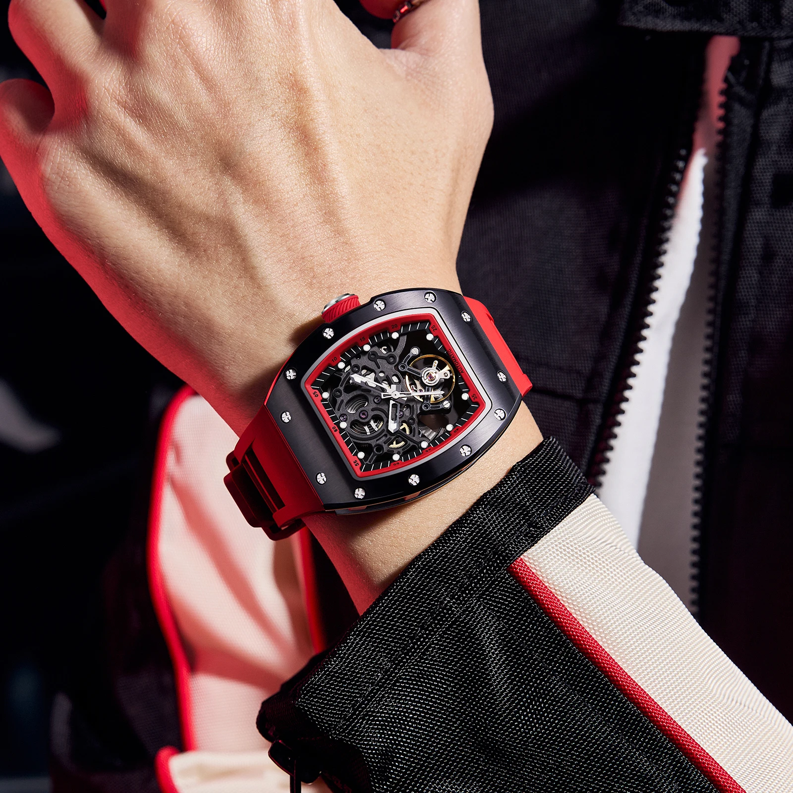 DE TRENDSETTER Ontwerpt Nieuwe 919012 Automatische Mechanische Horloge Mannen Horloges 42 MM Luxe High-end Kwaliteit Horloge Mannen Gift