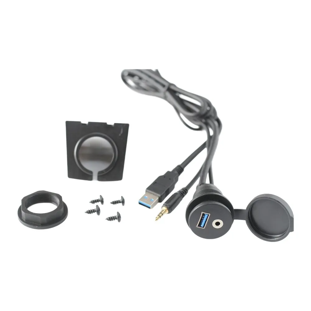 For Daily Driving Use USB 3.0 AUX Panel Enhanced Audio Quality Connector Marine USB Socket High-speed Data Transfer
