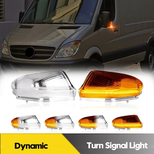 2 uds para Mercedes Benz Sprinter W906 LED luz de espejo lateral dinámica lámpara intermitente de señal de giro para VW Crafter 06-21 accesorios de coche