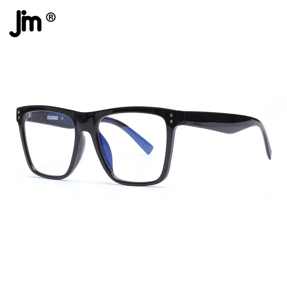 

JM Vintage Square Blue Light Glasses Men Women Retro Computer Anti Blue Ray Fake Clear Glasses