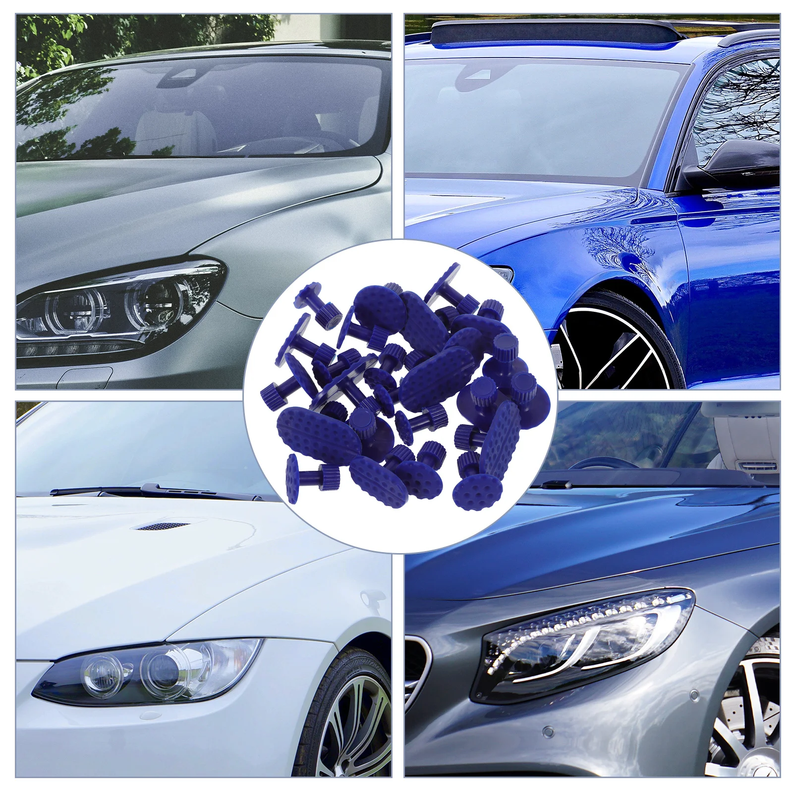 

5 set Car Dent Puller Kit 5 Sets Suction Cup Tabs Auto Body Repair Tool For Small Dents Removal Plastic Bumper Refrigerator