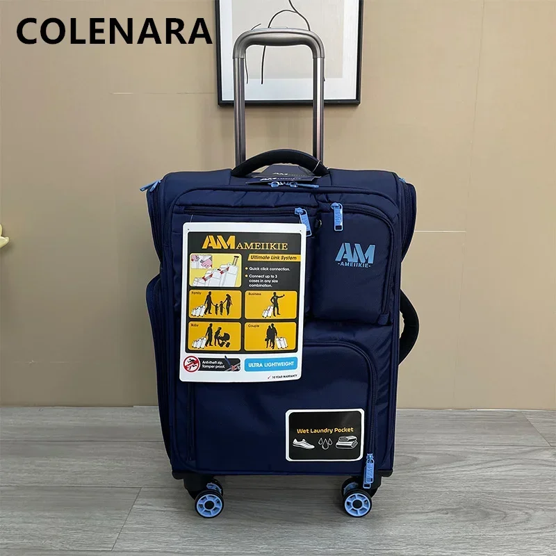 COLENARA Women's Suitcase 29-inch Oxford Large-capacity Waterproof Luggage 20 Boarding Box Men's Multifunctional Luggage