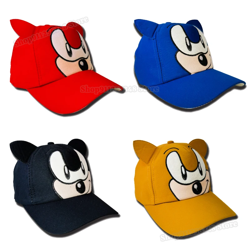 Cartoon Anime Movie Sonics Caps for Children Casquette Shadow Tails Knuckles Cosplay Hats Fashion Boys Girls Sun Headgear Gift