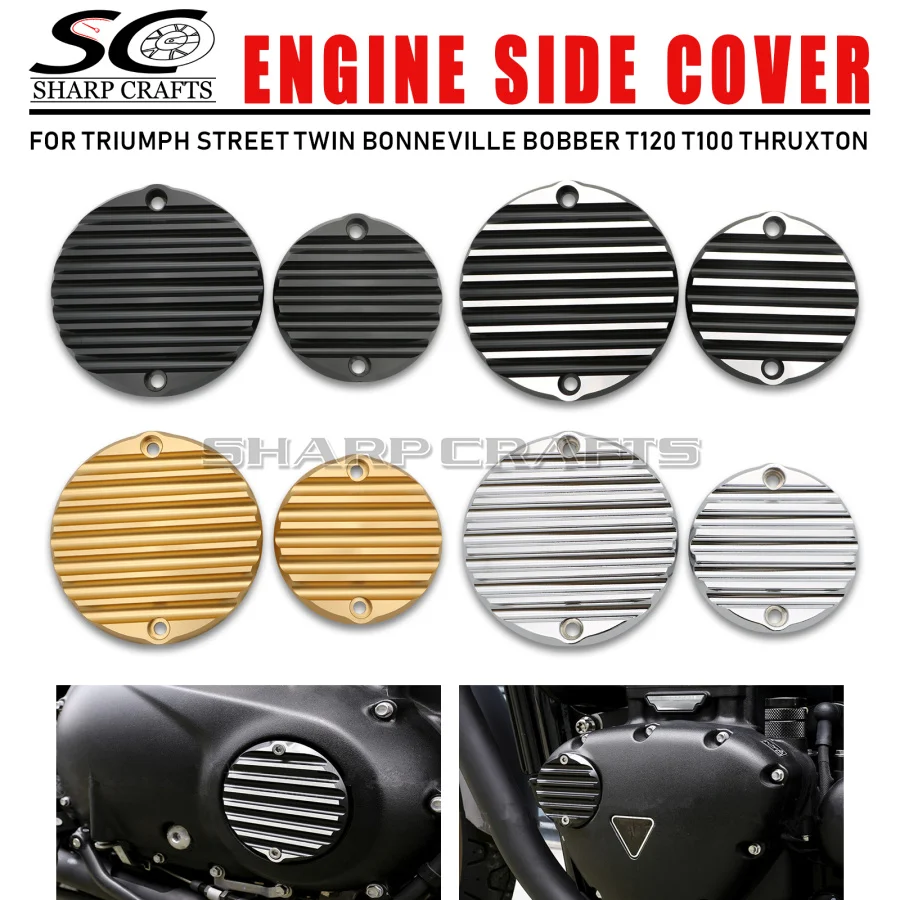 Motorcycle Clutch Badge & Acg Inspection Cover For TRIUMPH Street Twin Cup Scrambler Bonneville T100 T120 Thruxton 1200 R Bobber