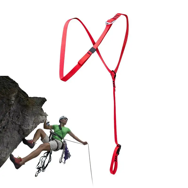 

1PC Rock Climbing Chest Ascenders Shoulder Strap Adjusted Safe Harnesses Tree Arborist Caving Mountaineering Equipment