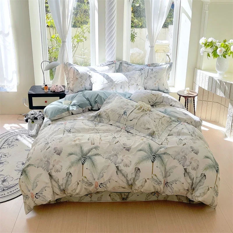 New 100% Cotton Skin-friendly Printed Duvet Cover Soft Breathable Durable Quilt Covers All Cottons Bare-sleeping Comforter Cover