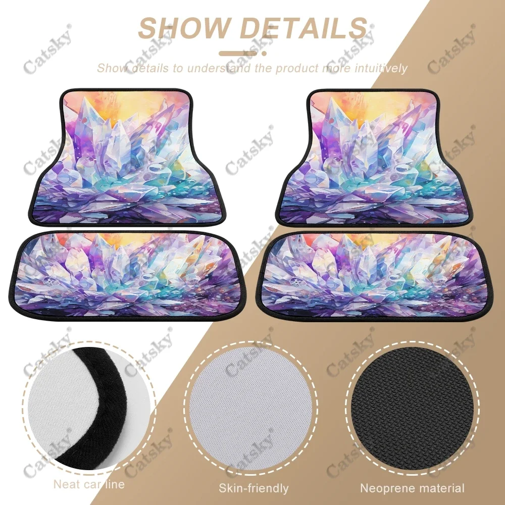 Beautiful Crsytal Pastel Colours Car Auto Floor Mats Carpet, Customized Car Floor Mats All Weather Automotive Floor Pad Stylish