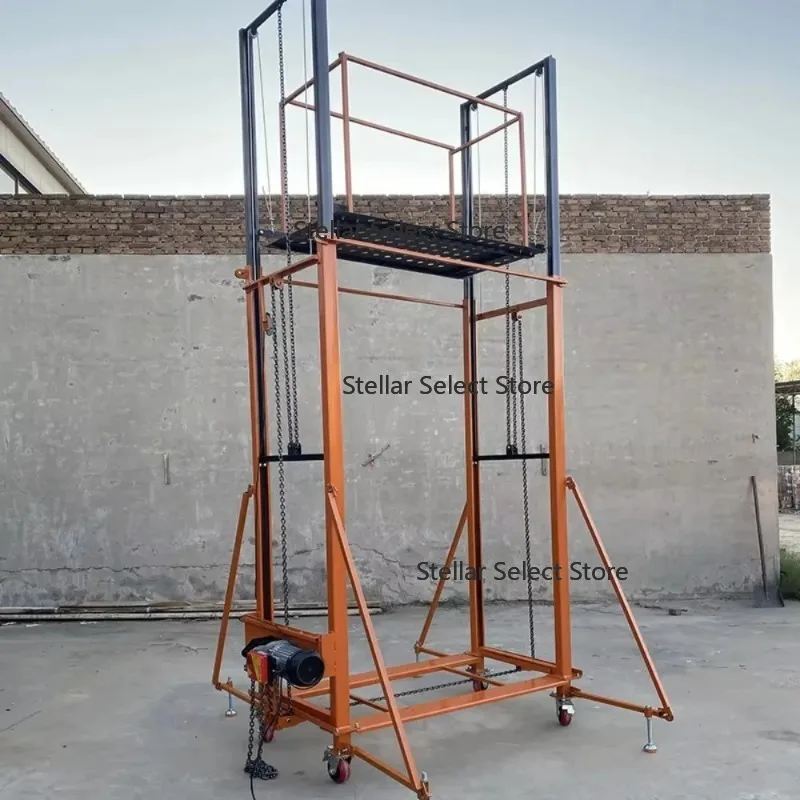 custom electric lift scaffolding 200-500kg new folding lift platform for the retail industry cable sling type