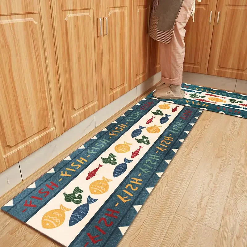 Colorful Fish Printed Floor Mat Bathroom Decor Carpets Non-Slip For Home Living Room Kitchen Dirt proof Area Rug Welcome Doormat