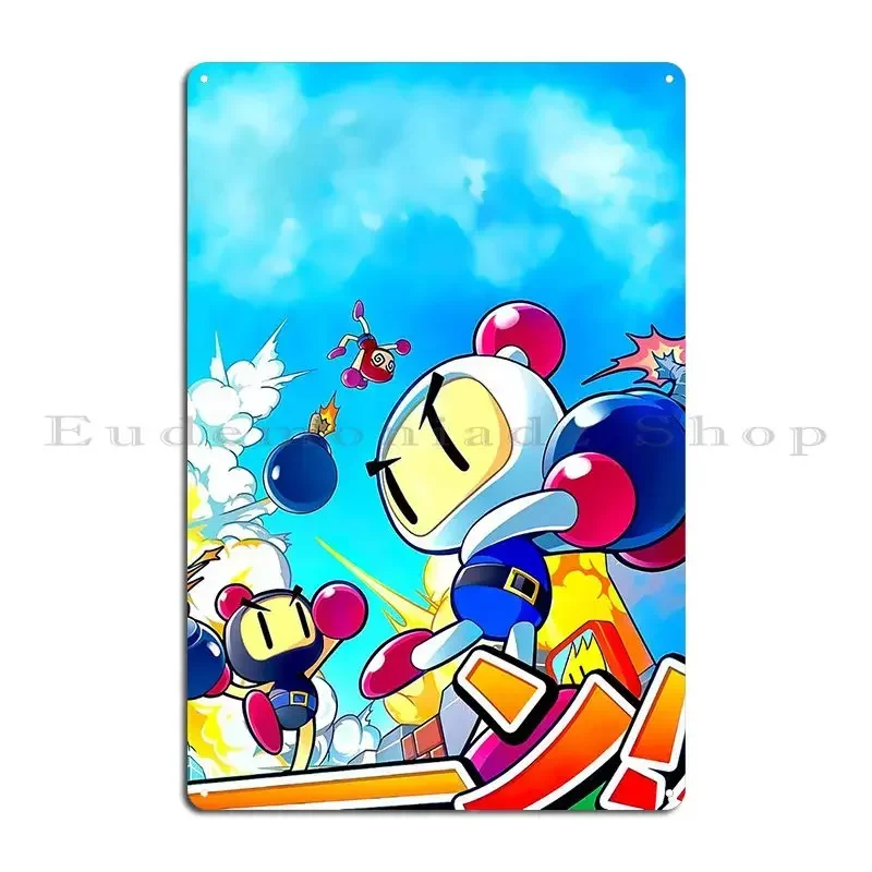 Bomberman s Classic Shovelman Bomber Everything Is Fire Metal Signs Garage Living Room Rusty Personalized Cave Tin Sign Poster
