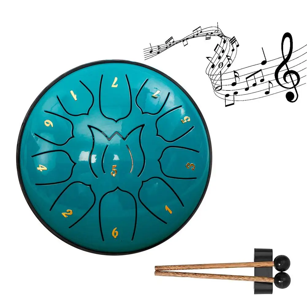 Educatief Kindermuziek Verlichting Drum Regenachtig Lege Nacht 6-12 Hand Symfonie Drum Stalen Tong Inches Drum Outdoor T4G3