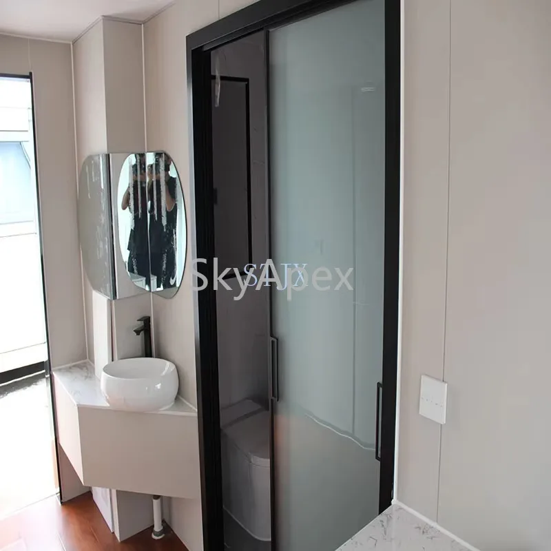 التكنولوجيا الحديثة المنزل الذكي كبسولة البيت الجاهزة الفضاء المقصورة فيلا مكتب مستودع الصلب المجلفن عزل مزدوج