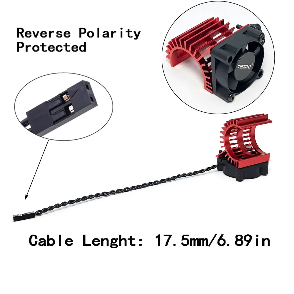 YSIDO Electric Motor Cover HeatSink Cooling Fan 380 390 540 for Wltoys 124017 124016 RC Cars 2838 2845 3650 3660 Brushless Motor