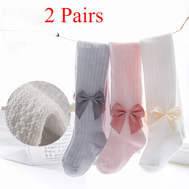 2/1 Pcs Girl Kids Leggings Infants Young Children Lolita Tights Summer Mesh Ultra Thin Bottom Pantyhose for Girls' Bow Pantyhose view 3