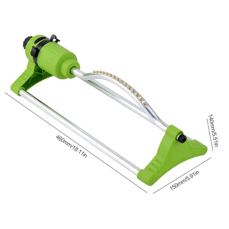 180 ° automatic swing nozzle 17 hole sprinkler, garden flower irrigation tool, green lawn watering accessories outdoor