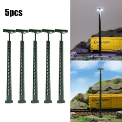 5Pcs Model Railway Lights Lattice Mast Light N Gauge H0 Light Layout LED Lamp Railroad Decoration Landscape Bonsai Decor