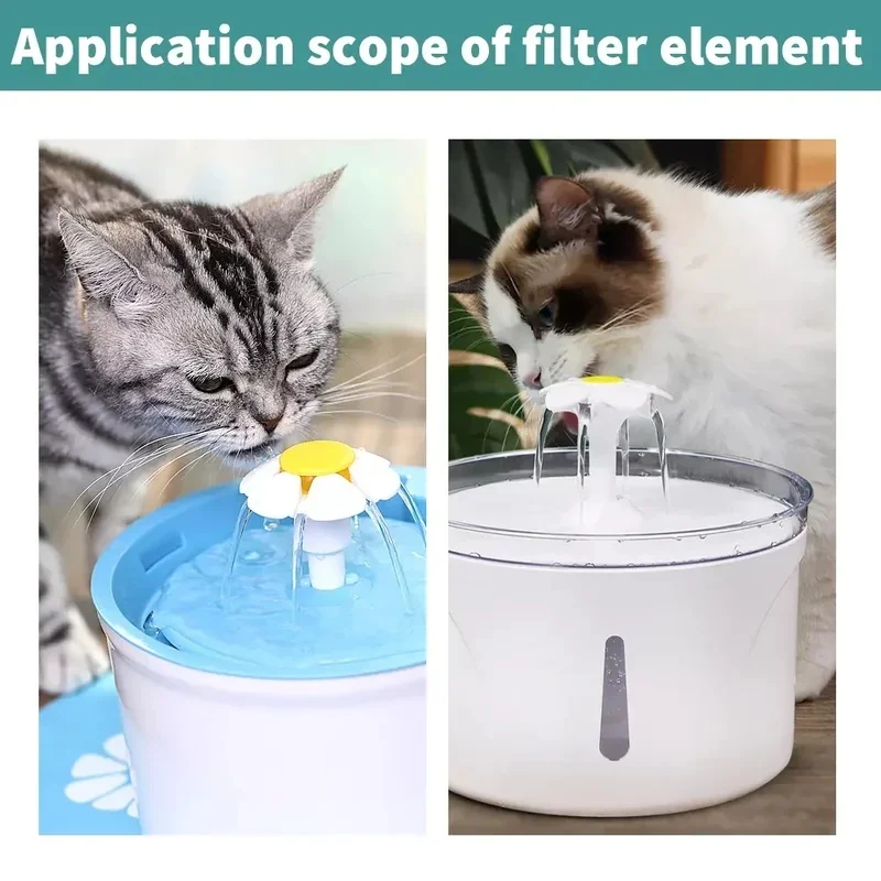 Replacement Activated Carbon Filter For Cat Water Drinking Fountain Replaced Filters Flower For Pet Dog Round Fountain Dispenser gallery 3