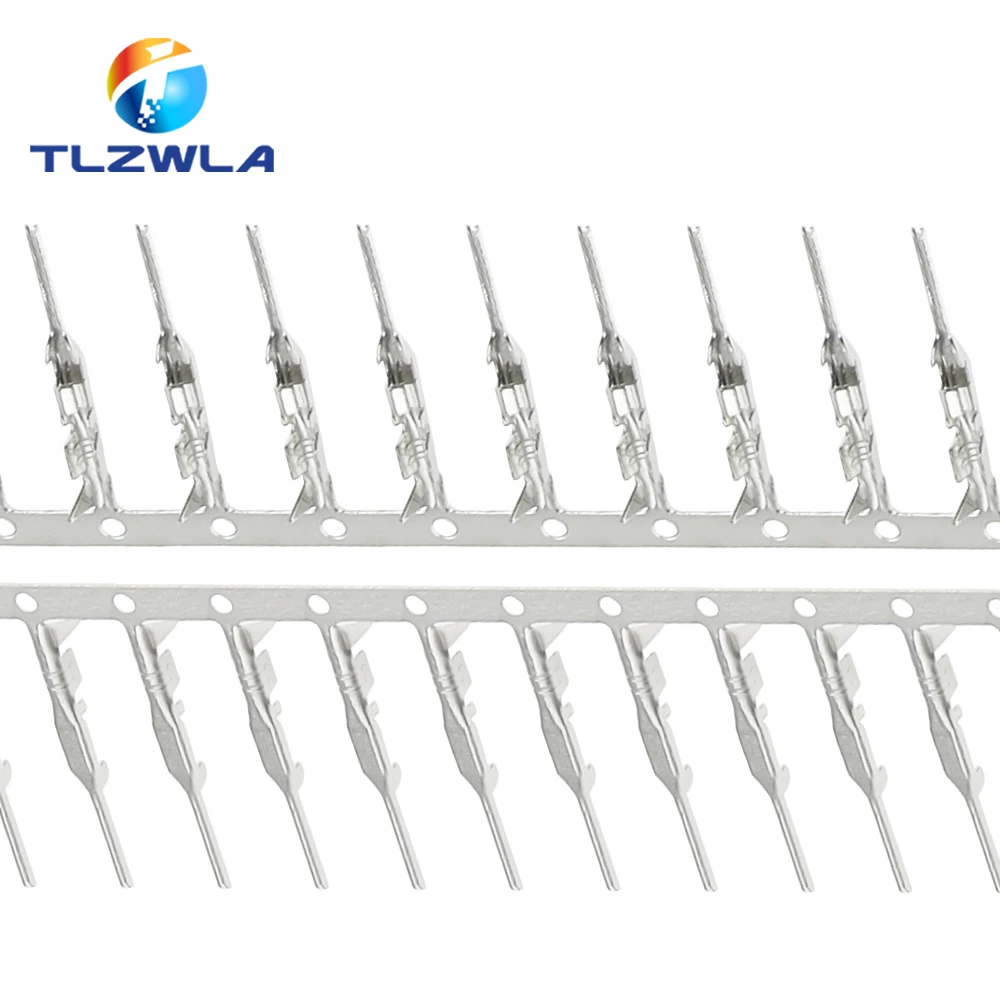 1000PCS 2.54mm Male pin Dupont reed Dupont Jumper Wire 2.54 Dupont languette Connector Terminal Pins Crimp